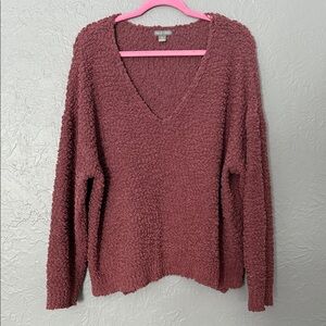 Falls Creek Women's V-Neck Sweater - Dusty Rose